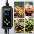 PID Dimming Thermostat for Reptiles with 1-24H Timer Setting Temperature Controller with Memory Function for Heat Lamps,