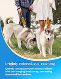 KISJO Selectively Social Dog Leash Sleeve - Funny Yellow Alert Hanging ID Patch Tag, Do Not Pet Leash Sleeve Service Dog Accessory, Pet Birthday Gift for Dog Owners
