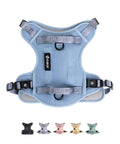 2026 New Edition, Fei & Eve Classic Dog Harness - Quick-Release Buckles | 3-Point No-Pull Control | Heavy-Duty 900D Nylon | Dual Safety Handles | Breathable Mesh | Adjustable Fit | Medium,Blue