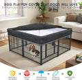 Dog Playpen Cover Reinforced with Waterproof Sunshade Curtain | 1680D Waterproof Oxford Cloth & Nylon Mesh | UV-Resistan