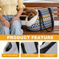 Dog Purse Carrier with Crossbody Strap & Fleece Lining