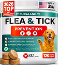 Flea and Tick Prevention for Dogs Chewables - Natural Dog Flea and Tick Treatment Chewable - Oral Flea Supplement for Dogs - Puppy Flea Support - All Breeds & Ages - 60 Soft Chews