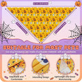 50 Pcs Halloween Dog Bandanas Bulk, Pumpkin Ghost Bat Skull Pattern