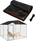 MEWTOGO 95% High Density Dog Kennel Shade Cover - 10x10ft Mesh Shade Cloth
