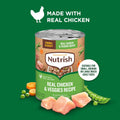Nutrish Chicken Wet Dog Food Chunks in Gravy, 13 oz. Pack 12 (Rachael Ray)