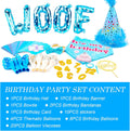 Dog Birthday Party Supplies, Adjustable Dog Bandana Set with Hat, Banner, Balloons and Bow Tie for Party Decorations Festive Accessories Party Photos & Celebrations- Large Medium Small Pet Puppy Dogs
