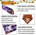 ADOGGYGO Halloween Dog Bandanas, Glow in Dark Plaid Dog Scarf, X-Large