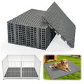 Bhyhok 12Pcs 12 * 12 * 0.51inch Dog Kennel Flooring Interlocking Drainage Waterproof Non-Slip Splicing Dog Kennels Flooring Decking Outdoor Kennel Run Flooring Panel for Dogs,Grey