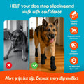 Anti-Slip Socks for Dogs - Breathable & Washable Non Slip Grippy Socks, Rubberized Paw & Adjustable Strap, Secure Fit to