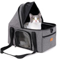 BurgeonNest Top-Expandable Large Cat Carrier, Soft Sided Cat Bag Carrier for Medium Large Pet Up to 15 lbs, Upgraded Small Dog Car Seat, Puppy Travel Bag with Semi-Open Canopy