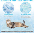 Cat Cooling Mat, Cooling Pad for Dogs Cats with Ice Gel Bag to Stay Clod Longer, Two Sided Soft Kitten Sleeping Bed for Summer, Washable for Crate Kennel, Arc-Chill Cool Fiber Q-MAX >0.45, 16.5x26"