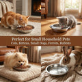 6Pcs Stainless Steel Cat Bowls 6.25In Shallow Wide Whisker-Friendly