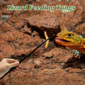 Reptile Feeding Tongs, Stainless Steel Lizard Feeding Tongs, Aquarium Straight Feeding Tweezers for Reptiles with Rubber