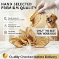 100% Natural 12 Count Cow Ears for Dog, High Protein Beef Ears for Rawhide Dog Treat Grass Fed Water Buffalo Ears for Do