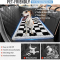 ROUWINNE Backseat Dog Bed Non-Slip, Dog Bed for Car Back Seat Soft and Comfortable, Back Seat Pet Bed Mat for Travel, Pet Car Blanket for Backseat Extender and Seat Covers Checkered (51”X 23.5”)