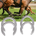 Fdit 4Pcs Aluminium Alloy Horseshoes Horse Riding Tool Equipment Accessories(3#)