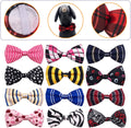 PET SHOW 50pcs Large Dog Bow Ties for Collar Bulk Bowties for Medium Big Dogs Wholesale Dog Cats Collars Attachment Sliders Grooming Accessories
