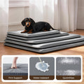 Warmrest Waterproof Dog Crate Pad Medium Sized Dog, Dual-Sided Outdoor Dog Bed for Crate Washable, Cooling Dog Sleeping Foam Mat, Wipeable, 35×22, Grey