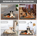 PETNF Outdoor Heated Pet Bed with Waterproof Cover,Pet Heating Pads for Dog,Soft Electric Blanket Auto Temperature Contr