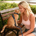 Cat Harness and Leash Set, 3-in-1 Escape Proof Adjustable, Comfortable Soft Lightweight, Safe, Easy to Wear, Walking Tra