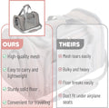 Mr. Pen- Pet Carrier, 17.5" x 11.2" x 11.5", Medium Size, Gray, Portable Travel Carrier for Small Pets, Cats & Small Dogs, Breathable Mesh, Safety Inner Leash, Side Pocket & Padded Shoulder Strap