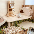 Niteangel Hamster Play Wooden Platform: Wave - 15.7" L x 9" W - 7" H