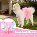 XXS Dog Clothes Girl, Female Dog Dresses for Small Dogs Girl, Pink Dog Tutu Dress, Sweet Puppy Princes Skirt with Dog Bo
