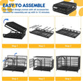 Asee'm 48 Inch Heavy Duty Dog Crate for Large Dogs Escape Proof