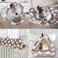 MCEAST 4 Pieces Small Pets Cage Accessories Hanging Hammock Sleeping Bag Tunnel and Bed Hideout Set Warm Sleep Nap Sack 
