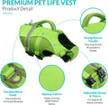 Queenmore Life Jacket, Adjustable Ripstop Vest for Swimming Boating, Lifesaver With Superior Buoyancy and Rescue Handle 