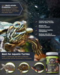 Ultra Fresh - Turtle Nutri Stick, Wild Sword Prawn, Calcium & Vitamin D Enriched Aquatic Turtle Food with Probiotics for