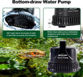 REPTIZOO Low Water Level Drain Pump, 243GPH 26W Submersible Drain with Bottom Suction, Flow Adjustable Bottom-draw Water