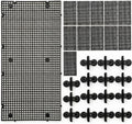 12 Pcs Aquarium Fish Tank Divider Panels with 15 Suction Cup Clips, DIY Egg Crate Aquarium Adjustable Separation Board f