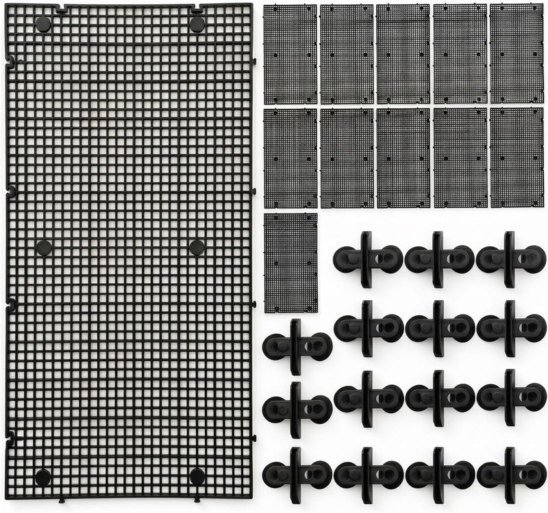12 Pcs Aquarium Fish Tank Divider Panels with 15 Suction Cup Clips, DIY Egg Crate Aquarium Adjustable Separation Board f