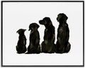 'Family Pet Silhouette Design'| Framed Giclee Art