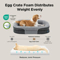 Bedsure XL 360°Oval Bolster Orthopedic Dog Beds Large Sized Dog,42" Grey