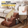 Dog Stairs for Small Dogs, 3-Step Non-Slip Foam Pet Steps for Couch Bed