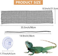 COMSUN 2 Pack Bearded Dragon Hammock, Collapsible Reptile Hammock Lounger