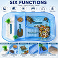 Rypet Small Turtle Tank Aquarium(Excluding Accessories) Blue