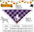 ADOGGYGO Halloween Dog Bandanas, Glow in Dark Plaid Dog Scarf, X-Large