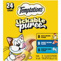 Temptations Lickable Cat Treats, Creamy Puree Squeezable, Wet Cat Treats with Chicken, Salmon, and Tuna Variety Pack, 0.42 oz. Tubes, 24 Count