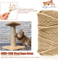 Niserelesa 164FT/50M Natural Sisal Rope for Cat Scratching Posts, 6mm Thick Jute Hemp Cat Rope for Cat Tree Replacement, Cat Scratch Post Repair, DIY Projects, and Furniture Wrapping