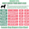 wegreeco 5 Pack Female Dog Diapers, Washable Reusable Pet Puppy Doggie Diapers for Small Medium Large Female Dogs in Hea