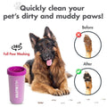 Dexas MudBuster Large Dog Paw Cleaner, Fuchsia, Fits 2.5"-3.5" Wide Paws, Gentle Silicone Bristles for Quick, Easy Clean