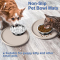 Arespark Dog Food Mat, 10in Silicone Pet Food Mat Nonslip Dog Bowl Mat
