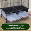 VISCOO Upgraded Encrypted 46-Inch Bird Cage, with Wooden Perches, Metal Parakeet Cage with Slide-Out Tray, Water Bottle&Feeder, Bird Cages for Parrot,Parakeets,Cockatiel,Lovebird,Small Mid-Sized Birds