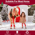 Mixweer 4 Pcs Christmas Horse Leg Wraps