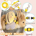 4 Sets Leash Set Small Pet Cute Vest Harness Leash and Adjustable Bunny Rabbit Harness with Decoration for Bunny Ferret 