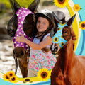 Qualirey 12 Pieces Horse Fly Mask Bulk, Medium, Flower Patterns