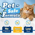 LMJP Crystal Cat Litter with Powerful Odor Control, Non-Clumping, Lasts Up to 4 Months, 17.2lb, Rapid Water Absorption, Unscented & Low Tracking Lightweight Blue & White Silica, 4 Pack of 4.3lb